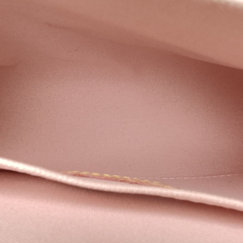 LOUIS VUITTON Croisette手柄郵差包白棋格PVC金扣2017-5