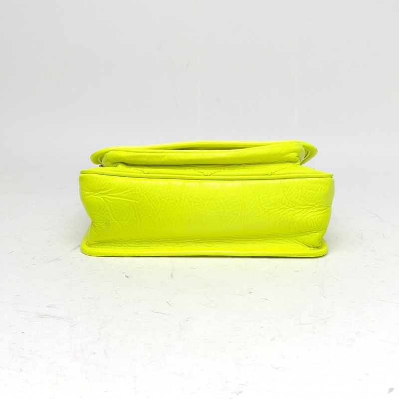 SAINT LAURENT NikiMini21D扣黃色牛皮黃扣-3