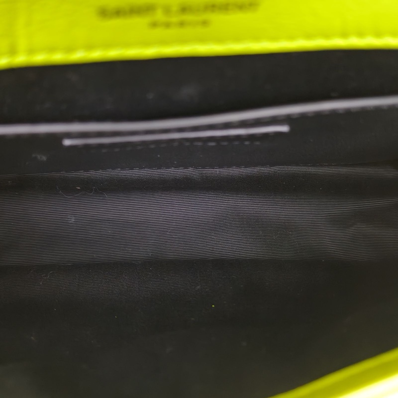 SAINT LAURENT NikiMini21D扣黃色牛皮黃扣-5