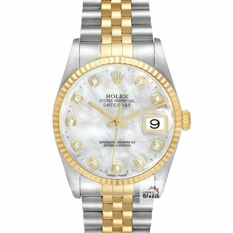 【大眾名錶】ROLEX勞力士 16233 Datejust 蠔式日誌 貝殼十鑽面盤 2000/08 大眾名錶B922