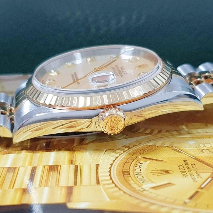 【大眾名錶】ROLEX勞力士 16233 Datejust 蠔式日誌 貝殼十鑽面盤 2000/08 大眾名錶B922-6
