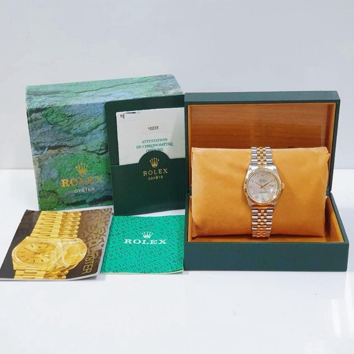 【大眾名錶】ROLEX勞力士 16233 Datejust 蠔式日誌 貝殼十鑽面盤 2000/08 大眾名錶B922-9