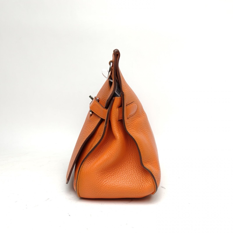 HERMES 吉普賽Jypsiere34愛馬仕橙TC皮框N銀扣-1