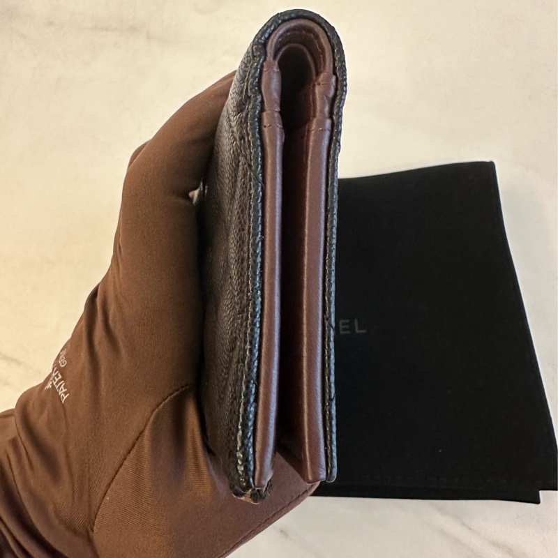 Chanel 荔枝皮對開短夾-2