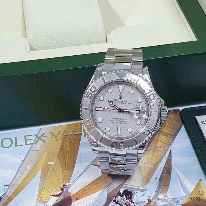 【大眾名錶】ROLEX 勞力士 16622 Yacht Master 遊艇名仕型 灰面紅針 2008/04 大眾名錶B907-0