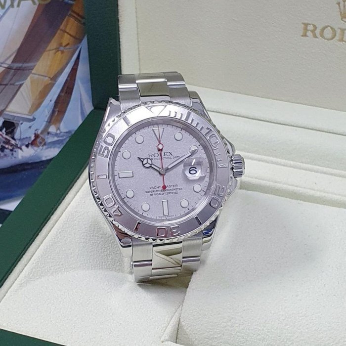 【大眾名錶】ROLEX 勞力士 16622 Yacht Master 遊艇名仕型 灰面紅針 2008/04 大眾名錶B907-2