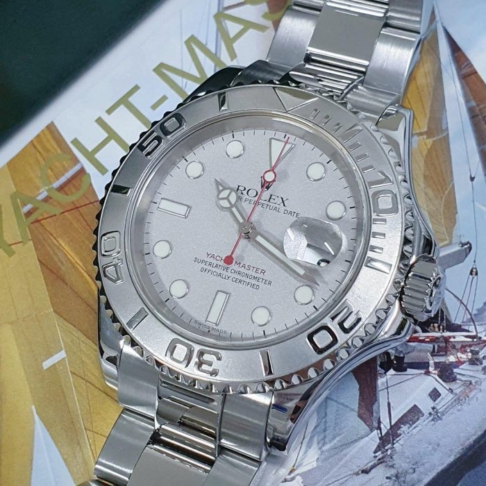 【大眾名錶】ROLEX 勞力士 16622 Yacht Master 遊艇名仕型 灰面紅針 2008/04 大眾名錶B907-7
