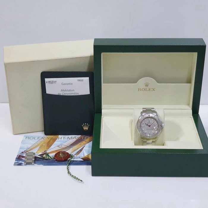 【大眾名錶】ROLEX 勞力士 16622 Yacht Master 遊艇名仕型 灰面紅針 2008/04 大眾名錶B907-8