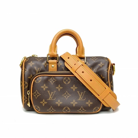 LOUIS VUITTON 老花PVC金扣晶片keepall25cargo手提斜挎包