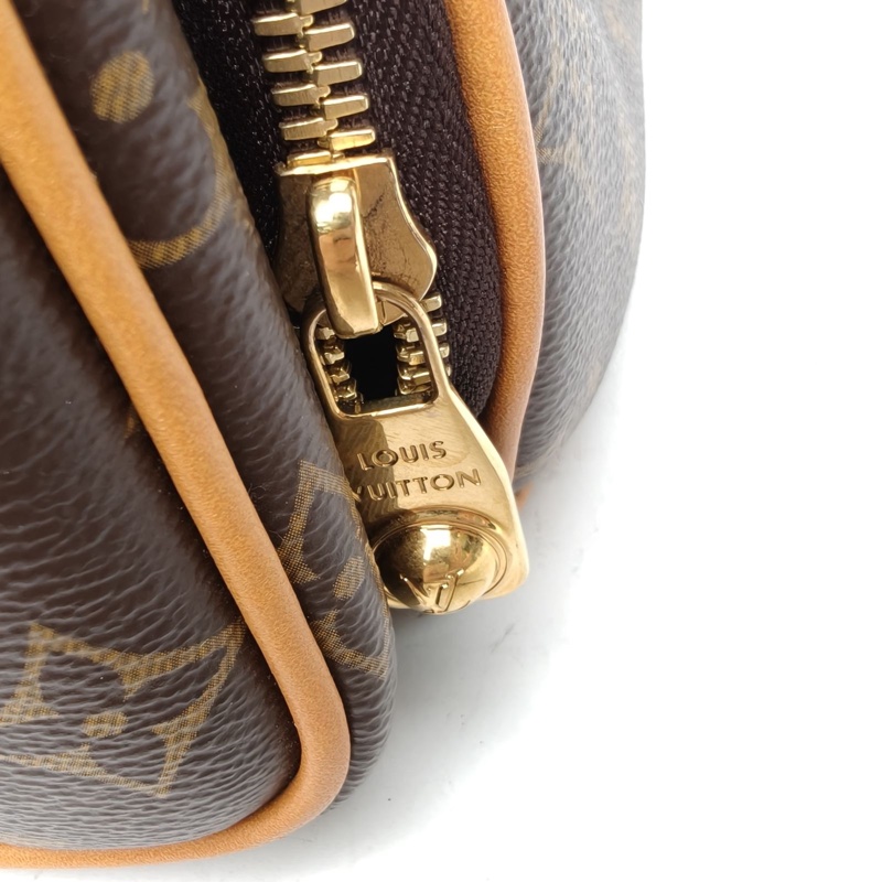 LOUIS VUITTON 老花PVC金扣晶片keepall25cargo手提斜挎包-4