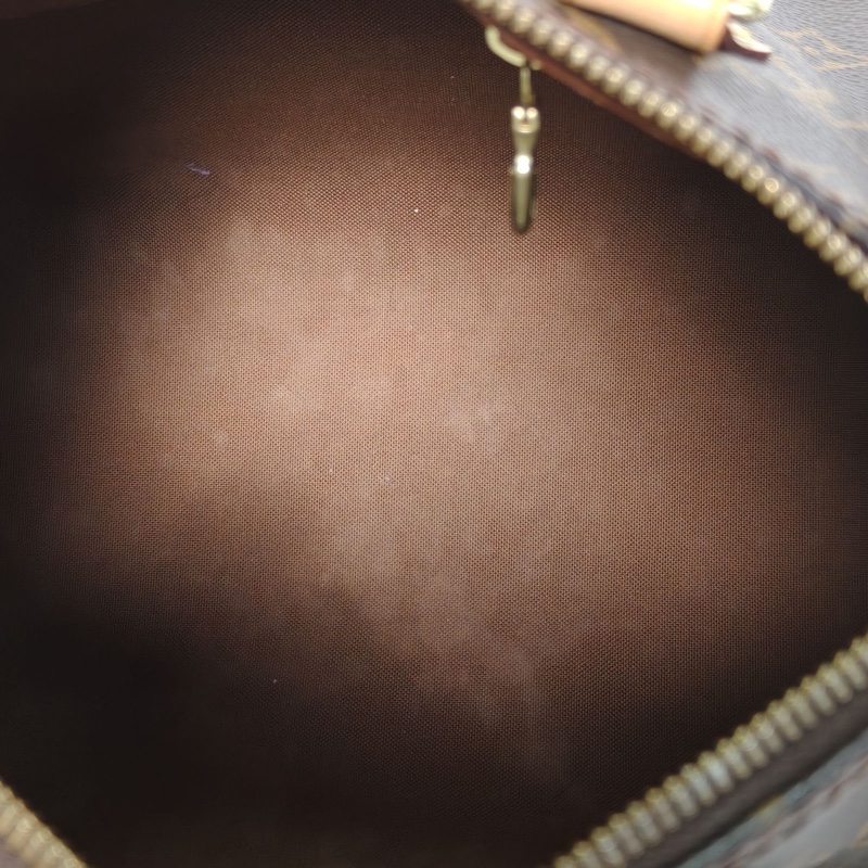 LOUIS VUITTON Speedy25配肩帶老花PVC2017-4