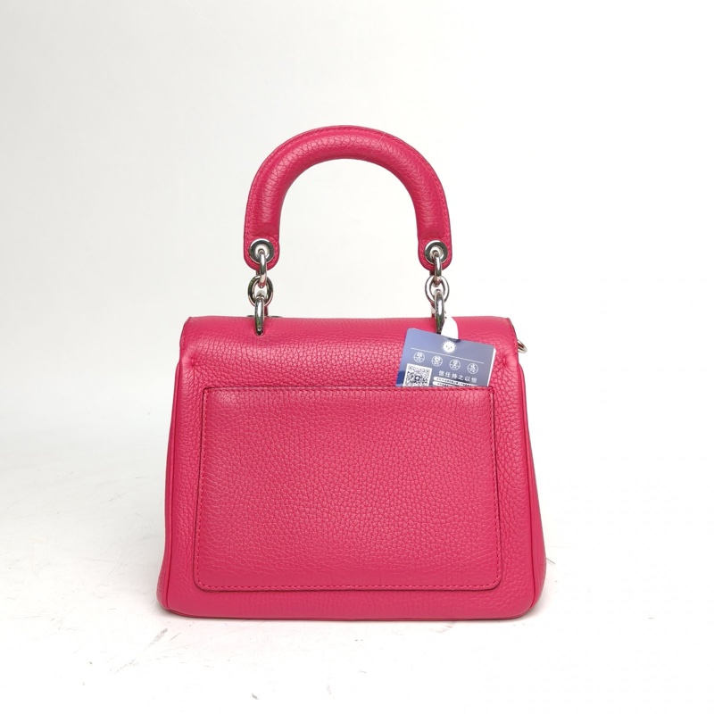 DIOR BeDior迷你20玫紅牛皮銀扣2014-2