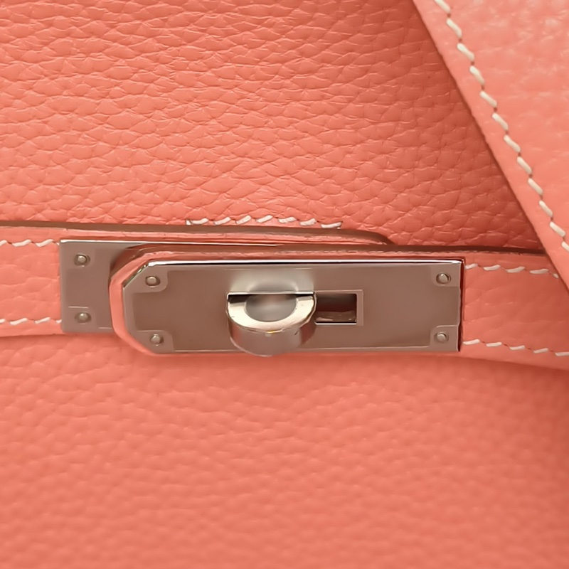 HERMES 吉普賽Jypsiere28龍蝦粉TC皮框Q銀扣-4