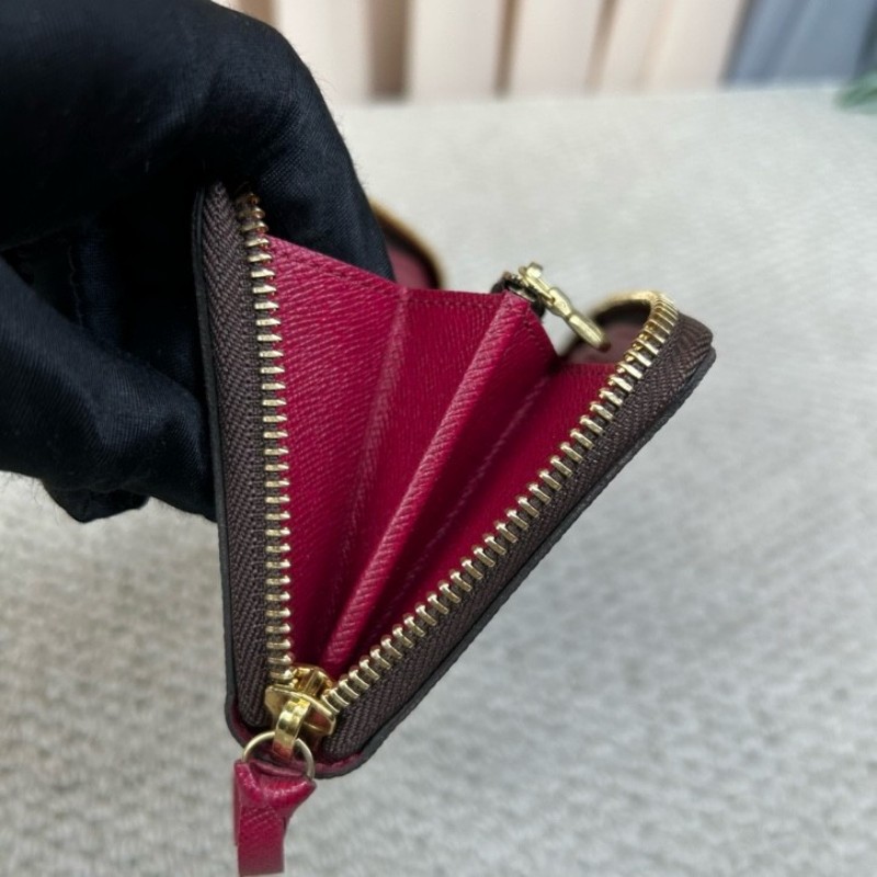 LV路易威登老花長款錢包 拉鏈開合 玫紅色內裡 卡位多 容量大 實用性強 日常百搭-17