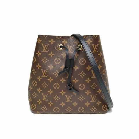 LOUIS VUITTON NÉONOÉ水桶包中號黑色內裏老花PVC金扣晶片