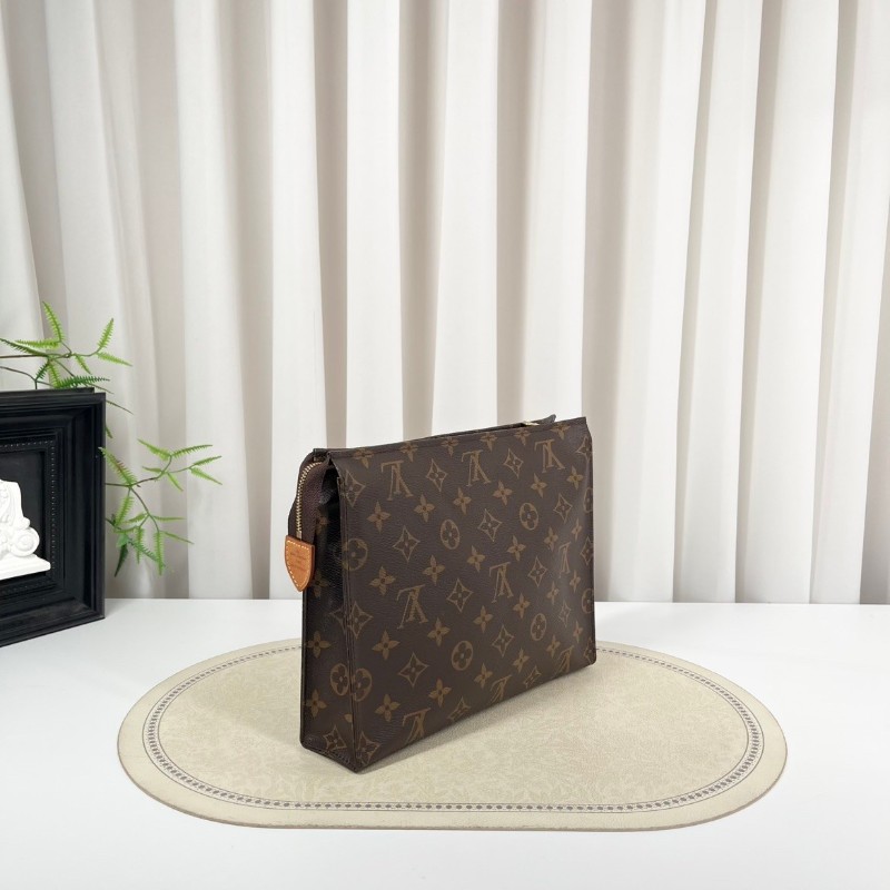 LV路易威登  Poche Toilette 經典老花 塗層帆布洗漱包 男女同款 休閒百搭-3