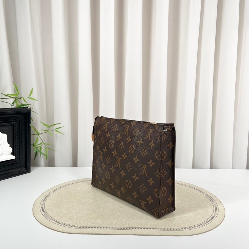 LV路易威登  Poche Toilette 經典老花 塗層帆布洗漱包 男女同款 休閒百搭-4