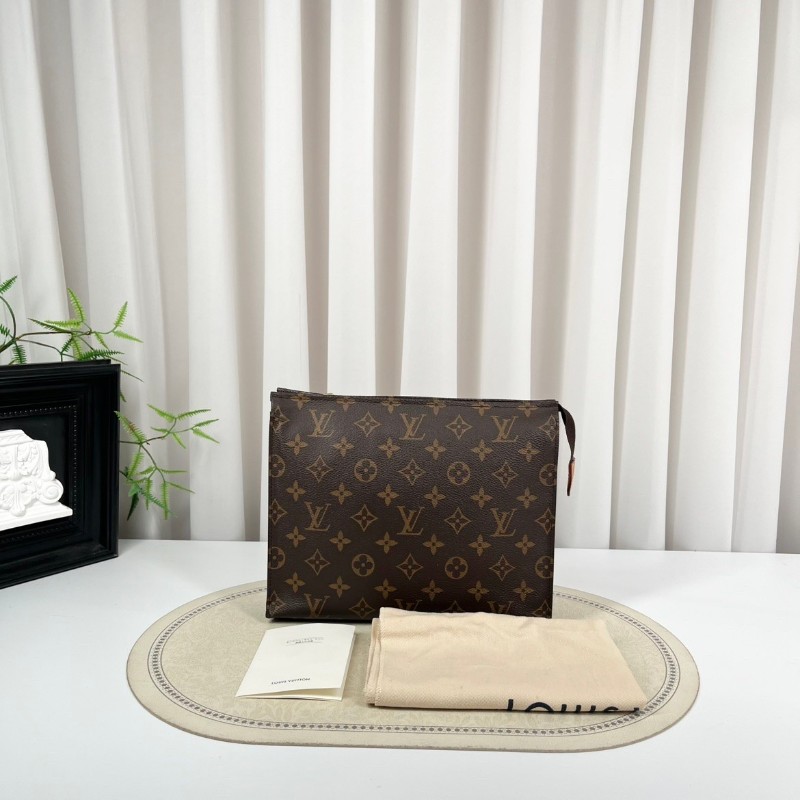 LV路易威登  Poche Toilette 經典老花 塗層帆布洗漱包 男女同款 休閒百搭-5