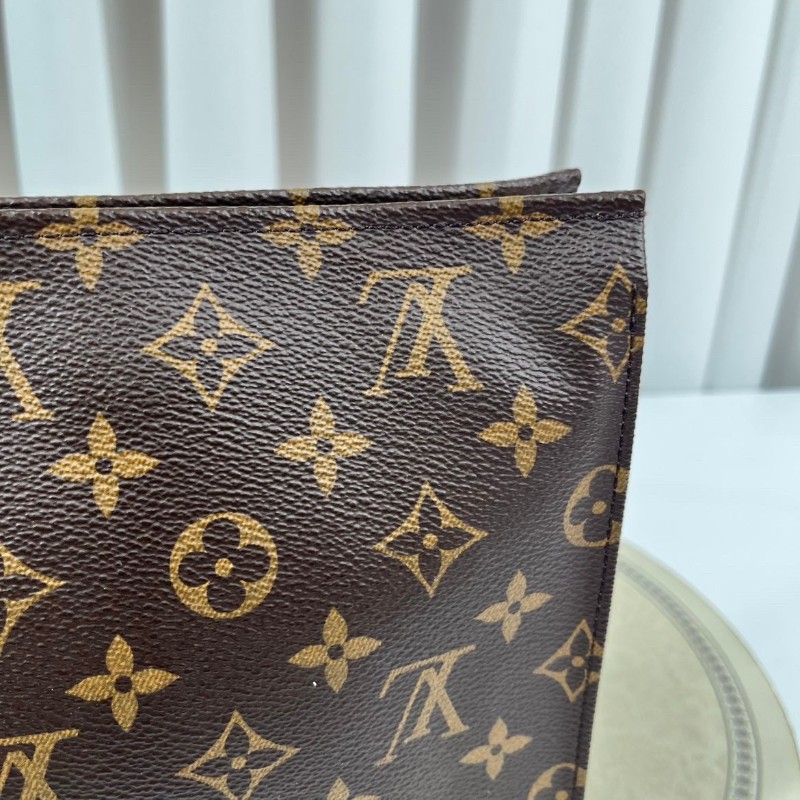 LV路易威登  Poche Toilette 經典老花 塗層帆布洗漱包 男女同款 休閒百搭-11