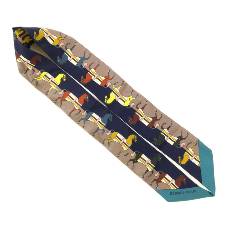 HERMES 絲質Twilly絲巾-3