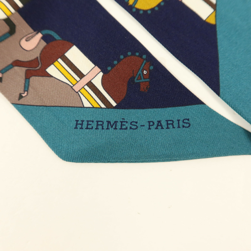 HERMES 絲質Twilly絲巾-4