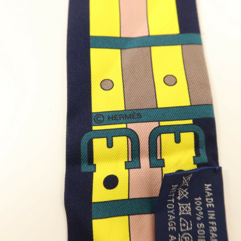 HERMES 絲質Twilly絲巾-5