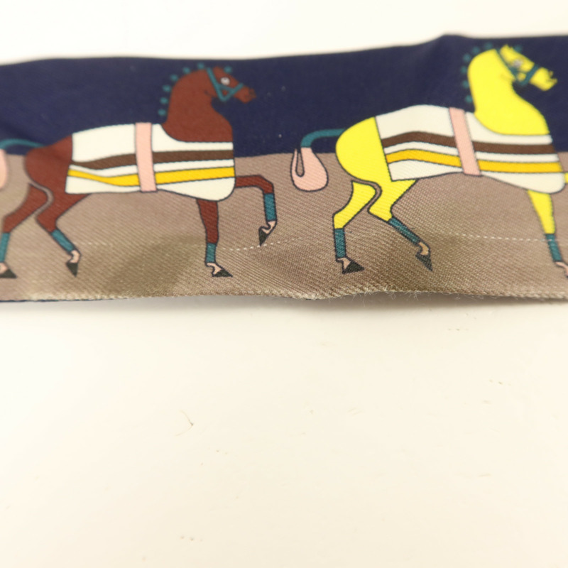 HERMES 絲質Twilly絲巾-9