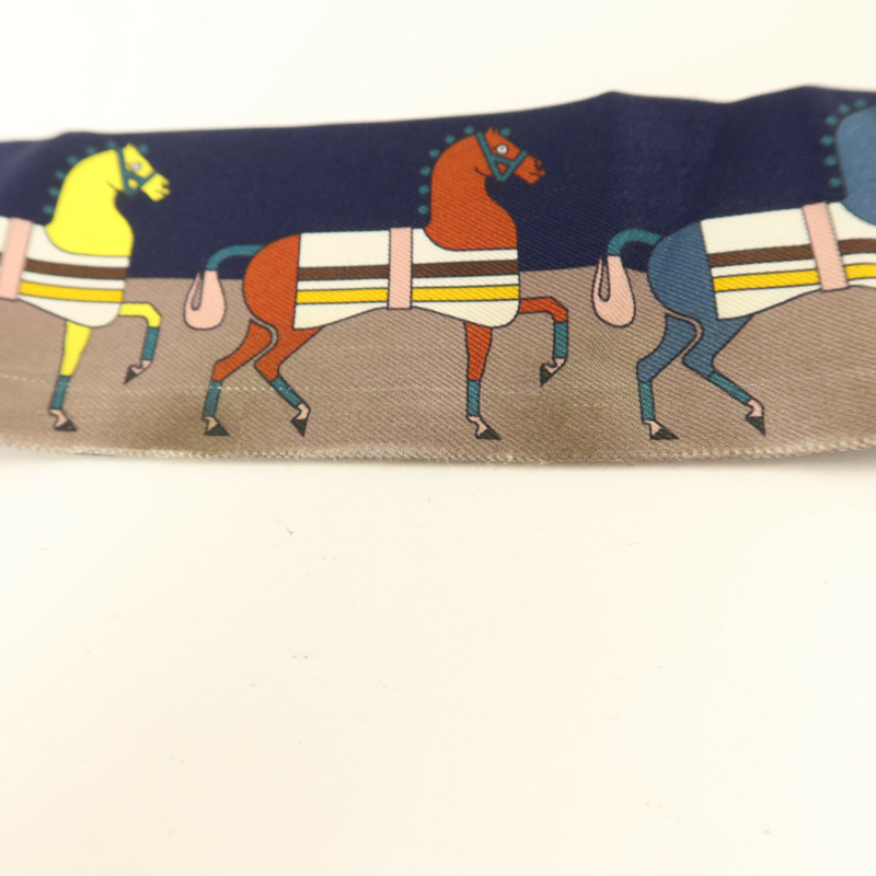 HERMES 絲質Twilly絲巾-10