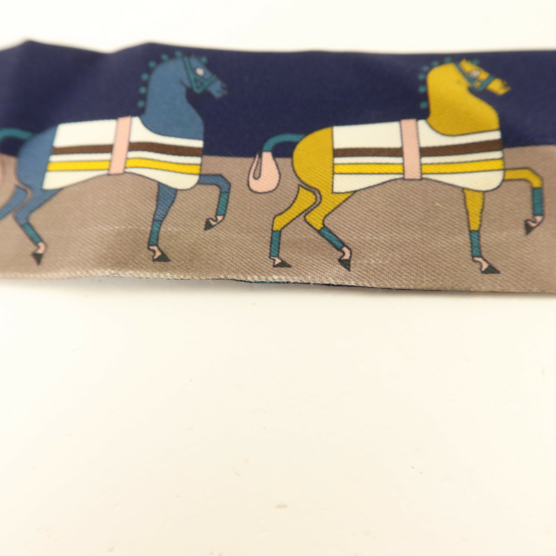 HERMES 絲質Twilly絲巾-11