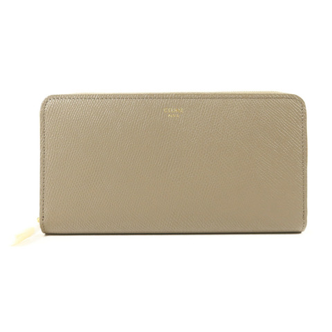 CELINE 牛皮皮革Long Round Wallet金扣長錢包