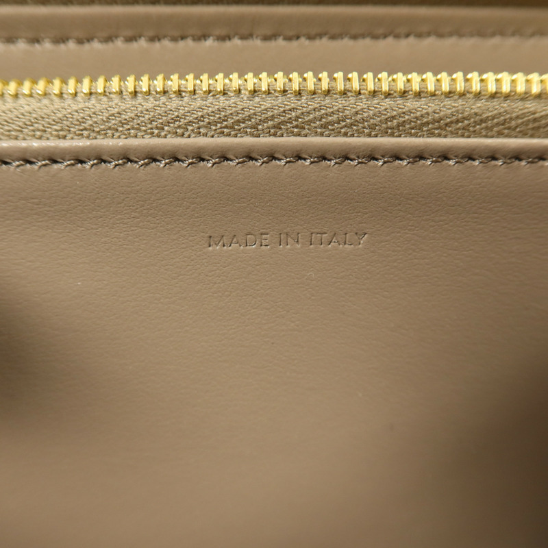 CELINE 牛皮皮革Long Round Wallet金扣長錢包-6