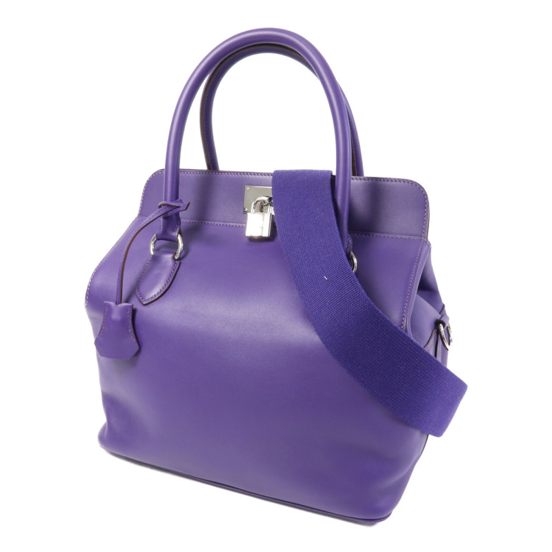 HERMES Swift皮革Tool Box 26銀扣肩背袋Anemone-2