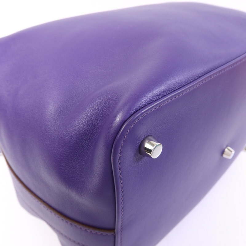 HERMES Swift皮革Tool Box 26銀扣肩背袋Anemone-11