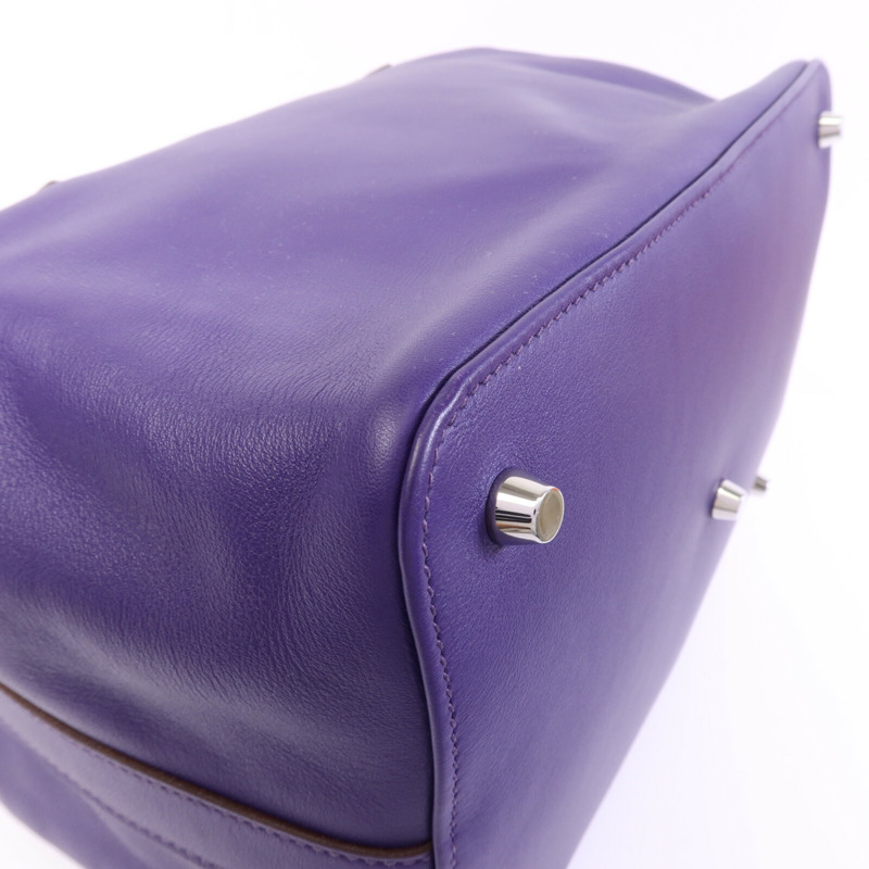 HERMES Swift皮革Tool Box 26銀扣肩背袋Anemone-13