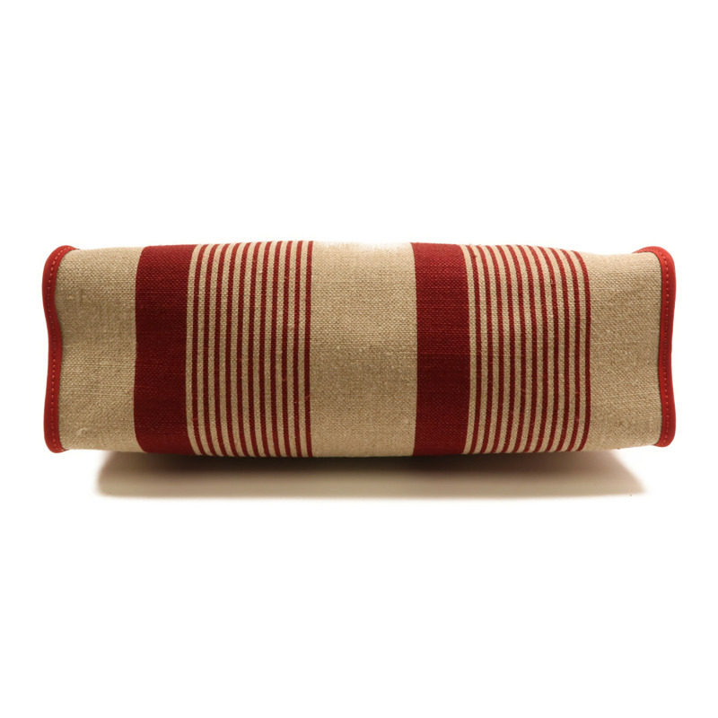 HERMES Toile H帆布Herbag PM手挽肩背兩用袋Rouge Piment/Bordeaux-3