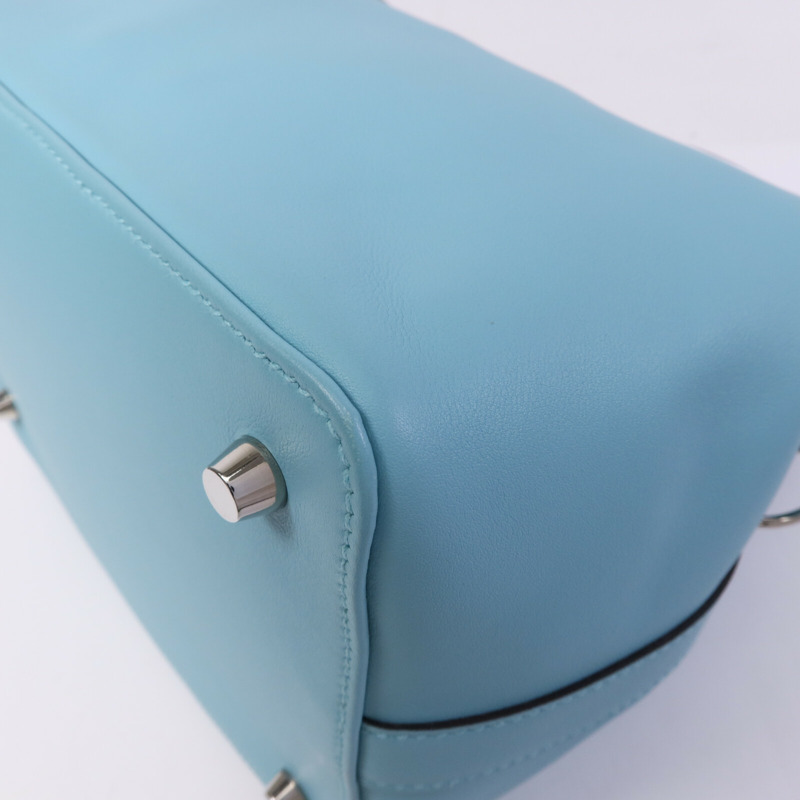 HERMES Evercolor皮革Toobox 20銀扣手挽肩背兩用袋Bleu St Cyr-12