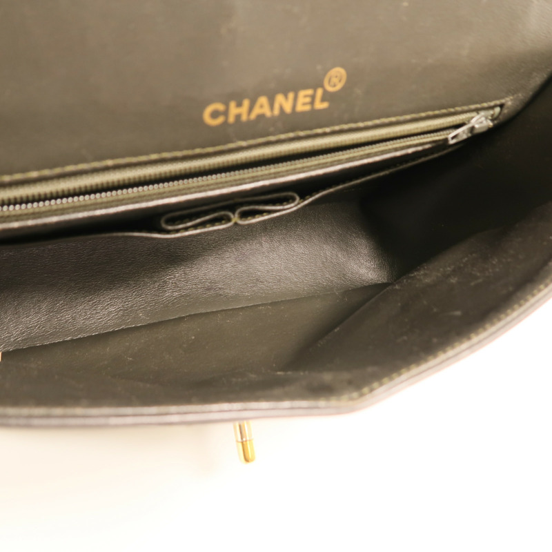 CHANEL 羊皮皮革Vintage Classic Flap Bag金扣鏈帶肩背袋-4