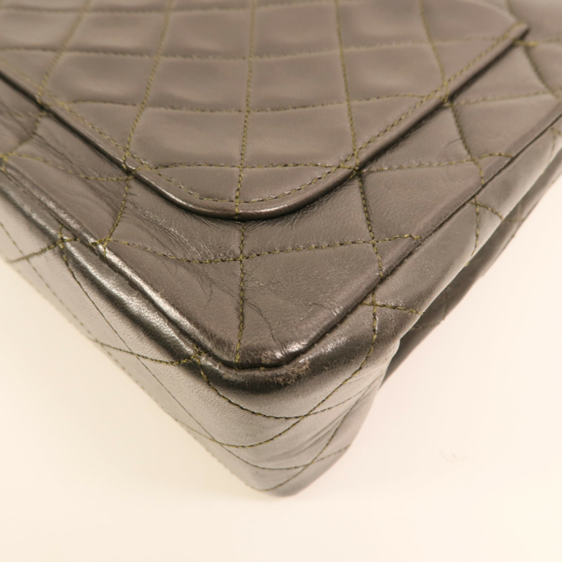 CHANEL 羊皮皮革Vintage Classic Flap Bag金扣鏈帶肩背袋-14