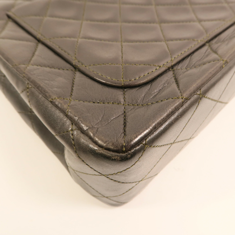 CHANEL 羊皮皮革Vintage Classic Flap Bag金扣鏈帶肩背袋-15