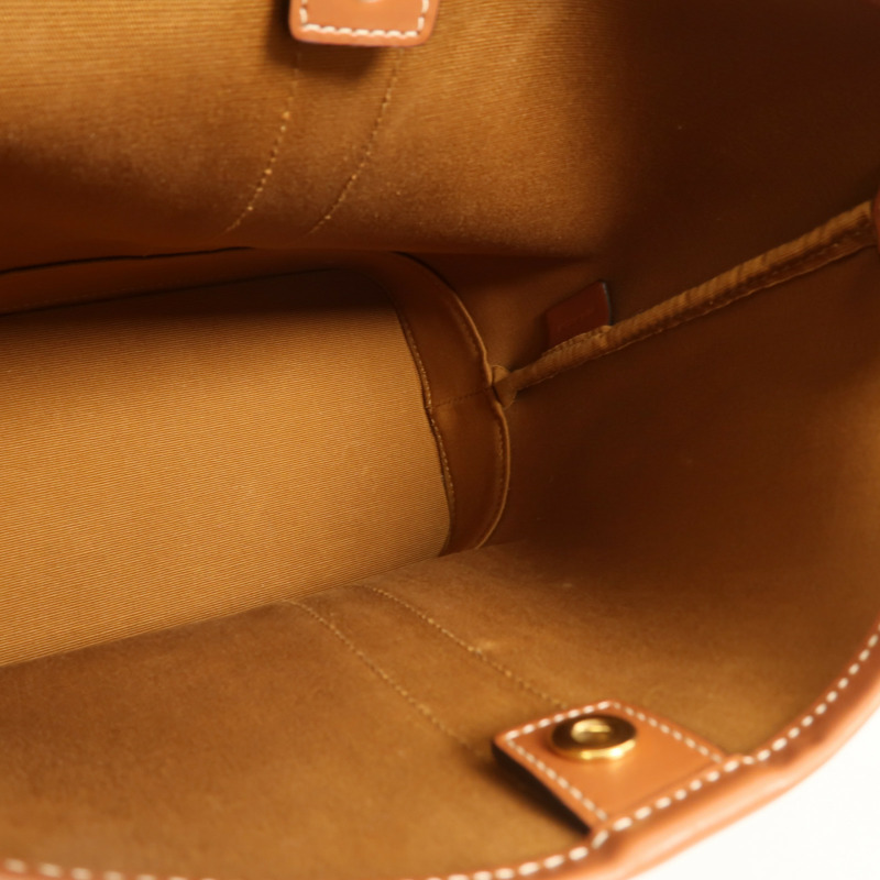 CELINE 塗層帆布Triomphe Small Bucket Bag金扣肩背袋-4