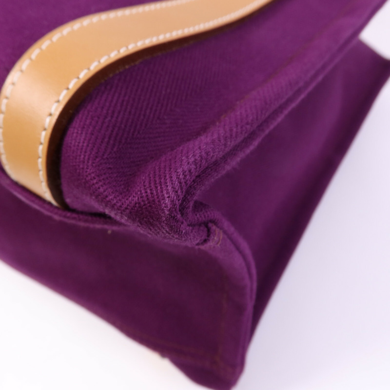 HERMES 帆布Cabalicol銀扣肩背袋Anemone-10