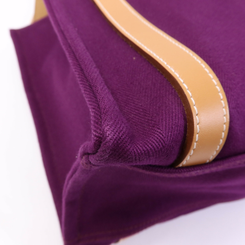 HERMES 帆布Cabalicol銀扣肩背袋Anemone-11