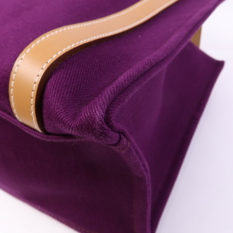 HERMES 帆布Cabalicol銀扣肩背袋Anemone-12