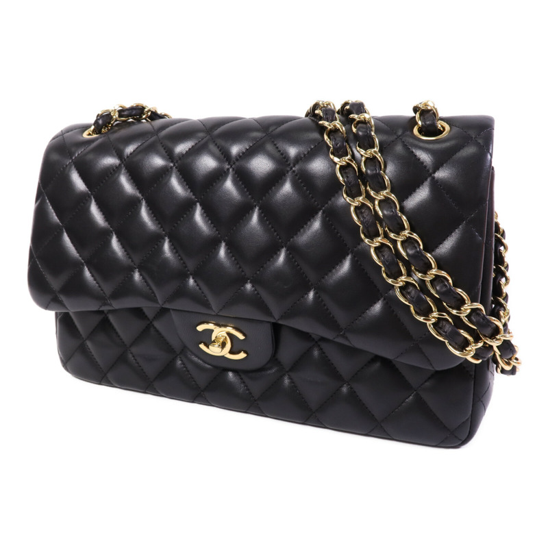 CHANEL 羊皮皮革Large Classic金扣鏈帶肩背袋-2