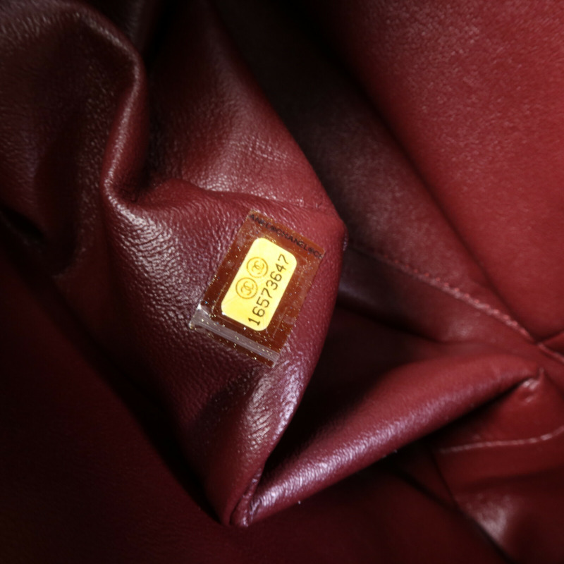 CHANEL 羊皮皮革Large Classic金扣鏈帶肩背袋-7