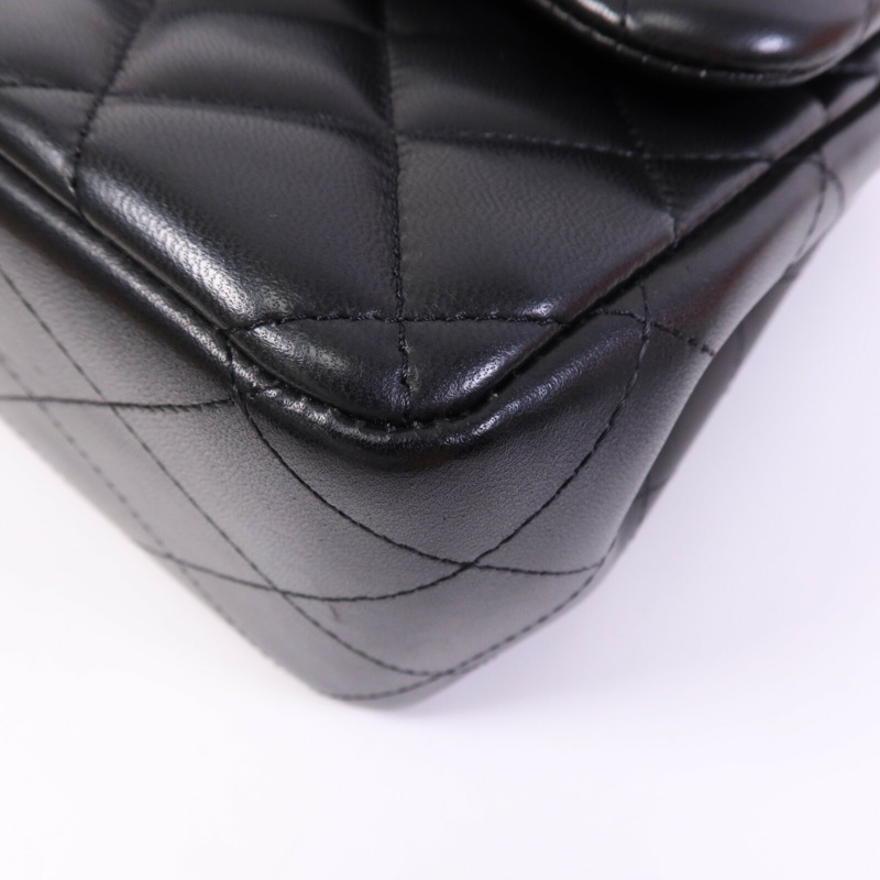 CHANEL 羊皮皮革Large Classic金扣鏈帶肩背袋-10