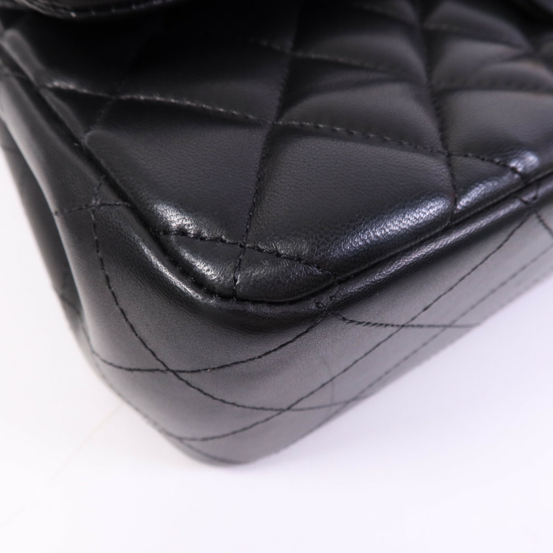 CHANEL 羊皮皮革Large Classic金扣鏈帶肩背袋-11