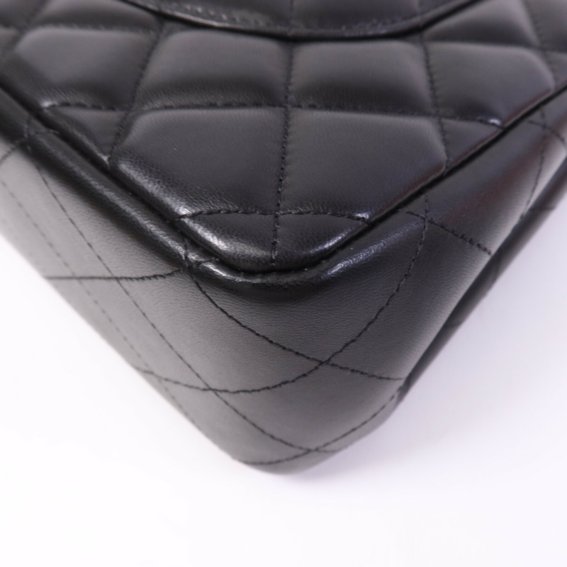 CHANEL 羊皮皮革Large Classic金扣鏈帶肩背袋-12