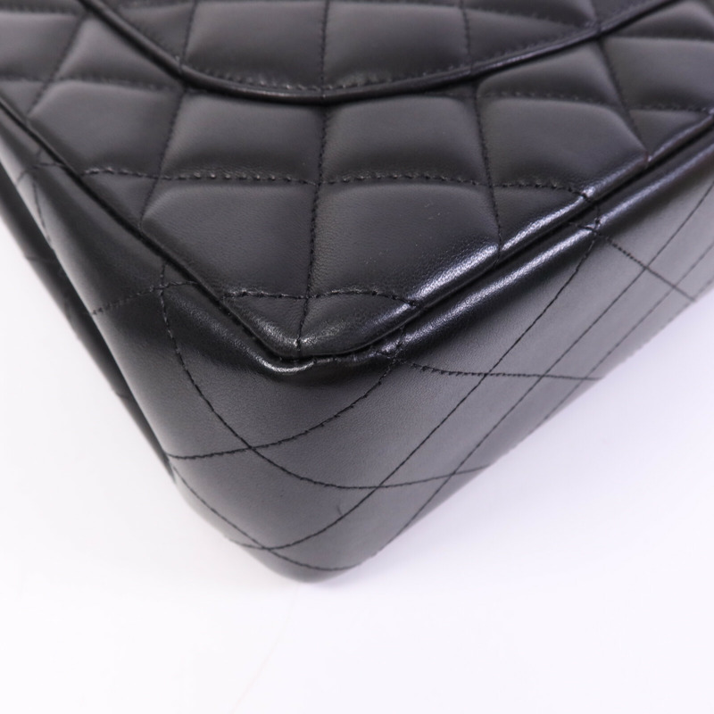 CHANEL 羊皮皮革Large Classic金扣鏈帶肩背袋-13