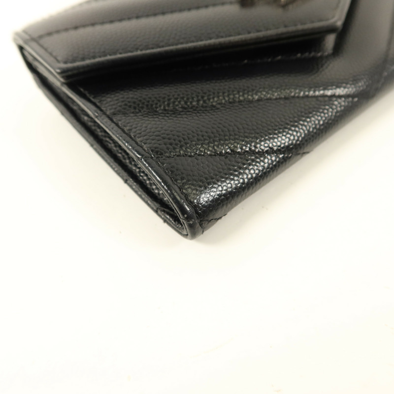 SAINT LAURENT 牛皮皮革Matelasse Small Envelope銀扣錢包-11